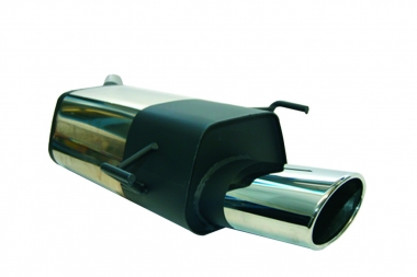 Opel Corsa C - Single Point Endschalldämpfer - Endrohrvariante 90mm schräg eingerollt
